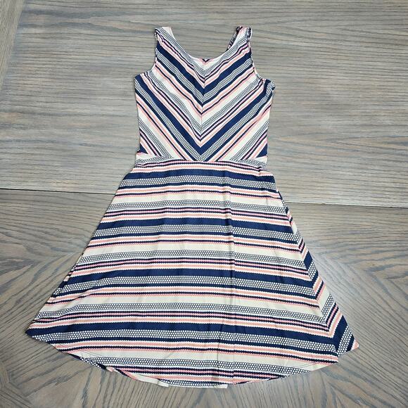 Derek Heart Striped Mini Dress Thin Light Comfortable Fitted Sporty Size M - Picture 4 of 7